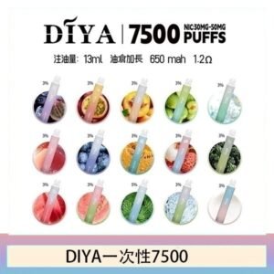DIYA叮啞拋棄式7500 Puffs一次性電子煙3%