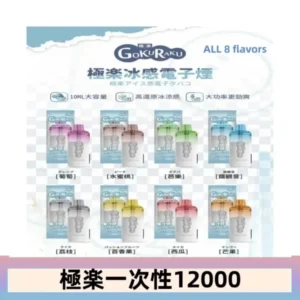【8種口味】極楽 12000口一次性電子煙|超大容量 |口感絲滑|新品